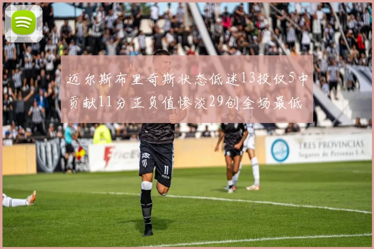 迈尔斯布里奇斯状态低迷13投仅5中贡献11分正负值惨淡29创全场最低纪录